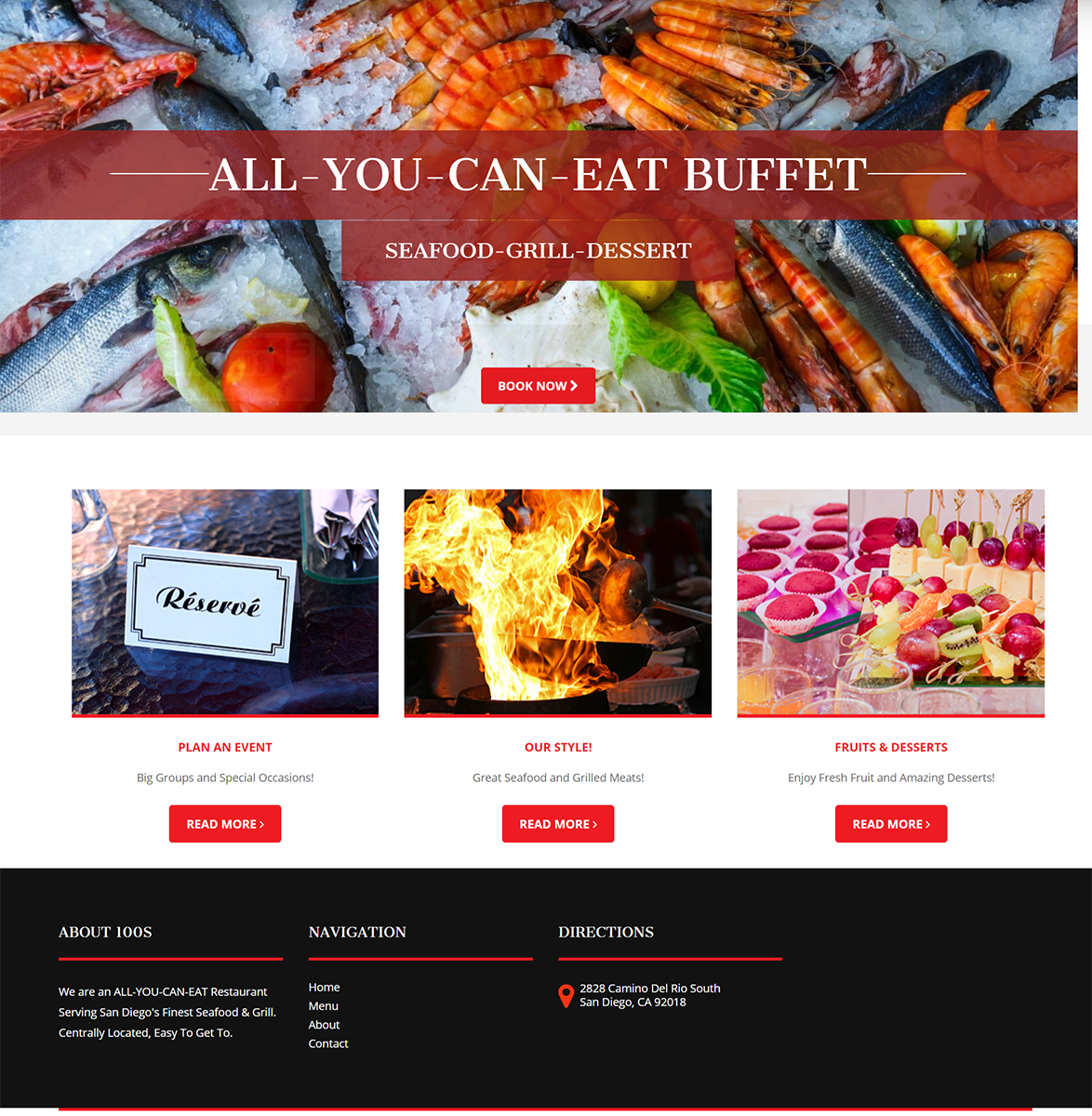 restaurant web design san diego