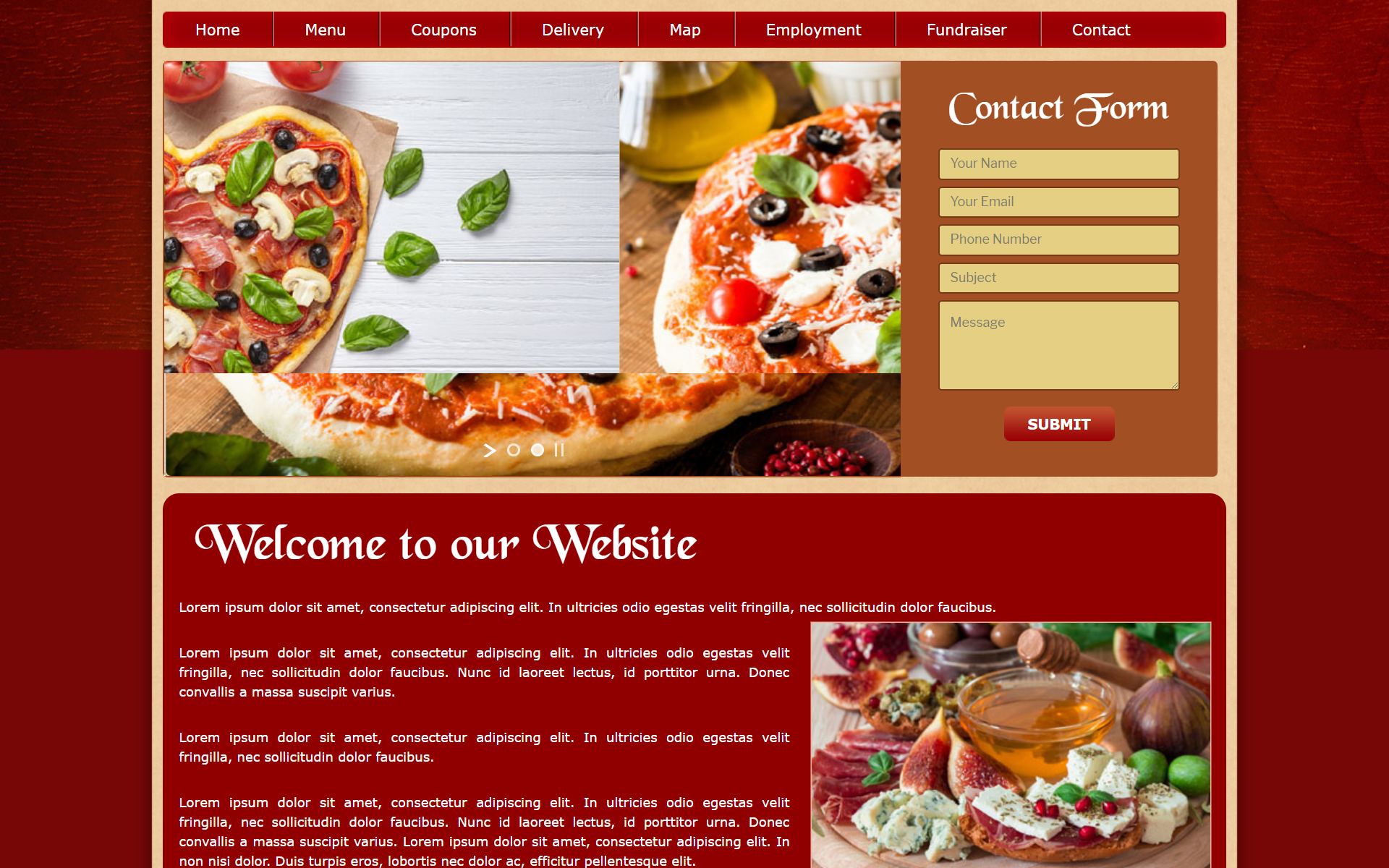 WordPress Pizza Restaurant Theme