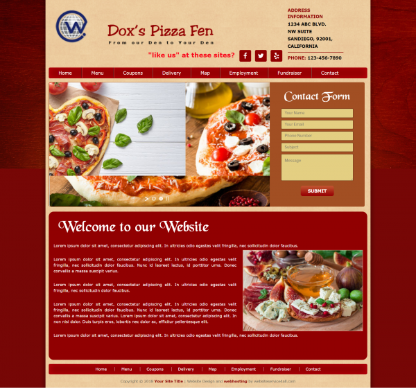 WordPress Pizza Restaurant Theme