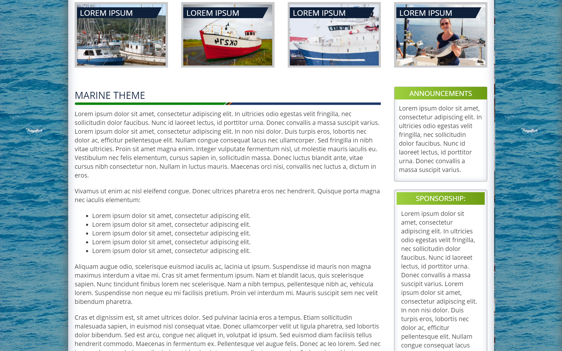 WordPress Marine Nautical Theme