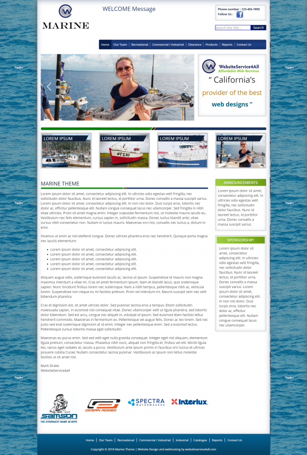 WordPress Marine Nautical Theme